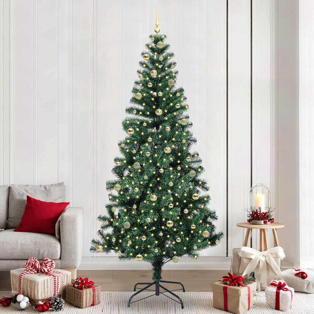 Albero di Natale artificiale con luci integrate Verde 240 cm