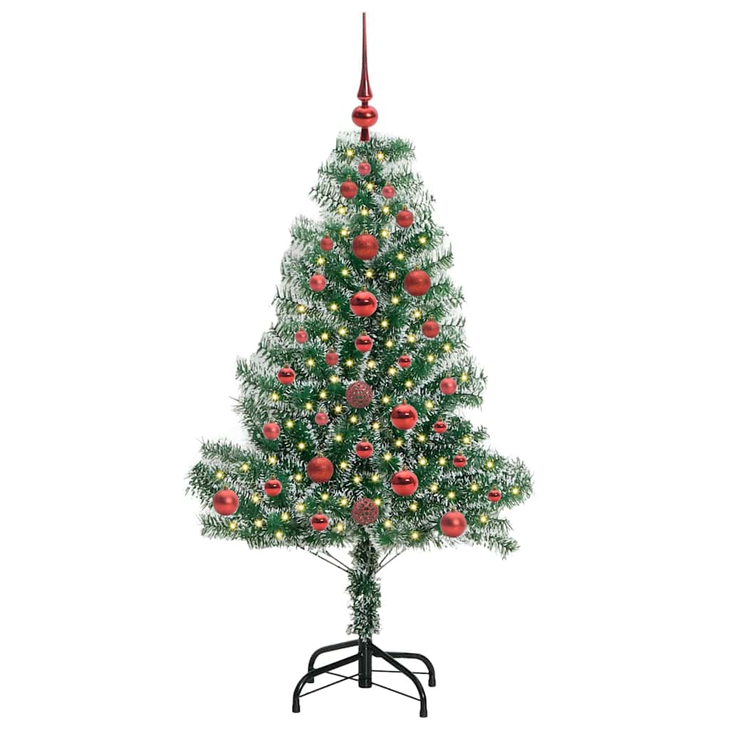 Albero di Natale Artificiale Imbiancato con Luci LED 120 cm | homemem39