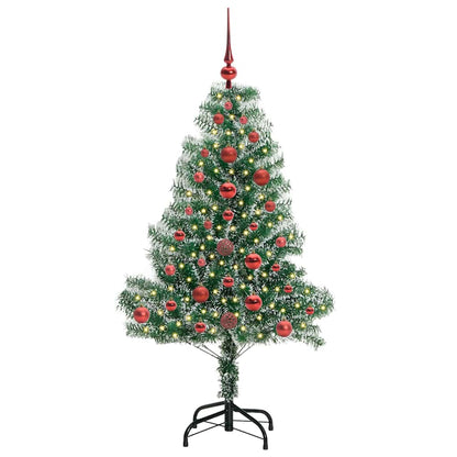 Albero di Natale Artificiale Imbiancato con Luci LED 120 cm | homemem39