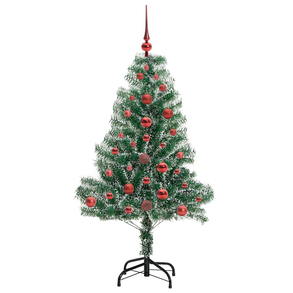 Albero di Natale Artificiale Imbiancato con Luci LED 120 cm | homemem39