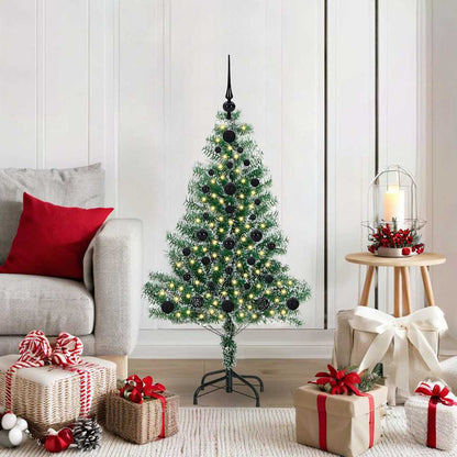 Albero di Natale Artificiale Imbiancato con Luci LED 120 cm | homemem39
