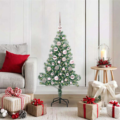 Albero di Natale Artificiale Imbiancato con Luci LED 120 cm | homemem39