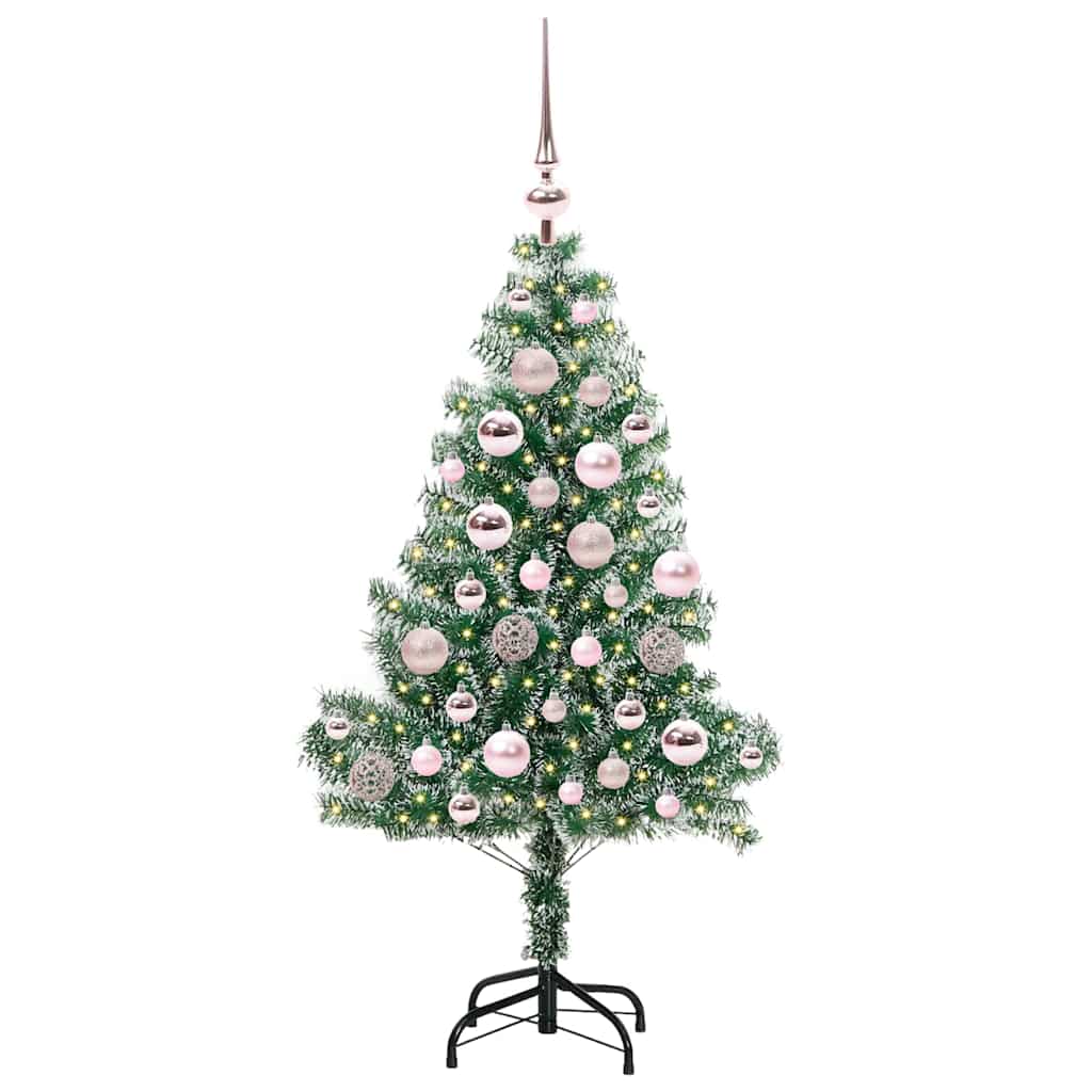 Albero di Natale Artificiale Imbiancato con Luci LED 120 cm | homemem39