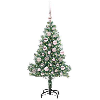 Albero di Natale Artificiale Imbiancato con Luci LED 120 cm | homemem39