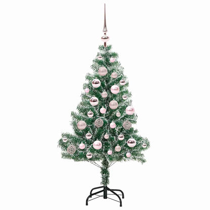 Albero di Natale Artificiale Imbiancato con Luci LED 120 cm | homemem39