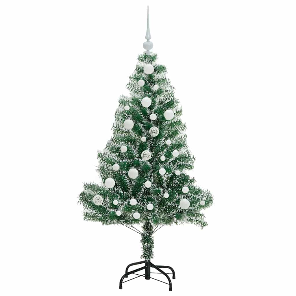 Albero di Natale Artificiale Imbiancato con Luci LED 120 cm | homemem39