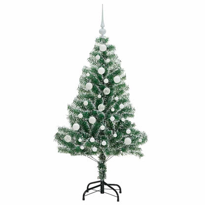 Albero di Natale Artificiale Imbiancato con Luci LED 120 cm | homemem39