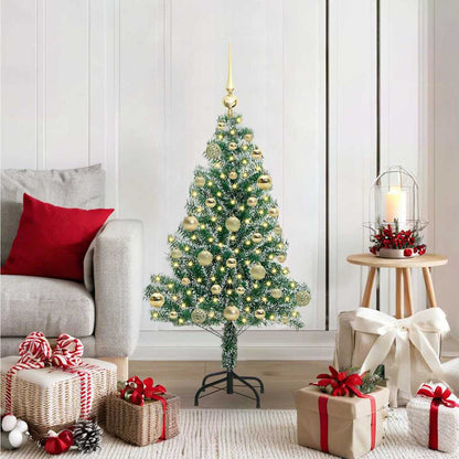 Albero di Natale Artificiale Imbiancato con Luci LED 120 cm | homemem39