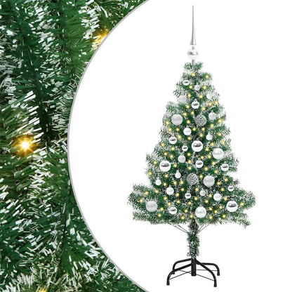 Albero di Natale Artificiale Imbiancato con Luci LED 120 cm | homemem39