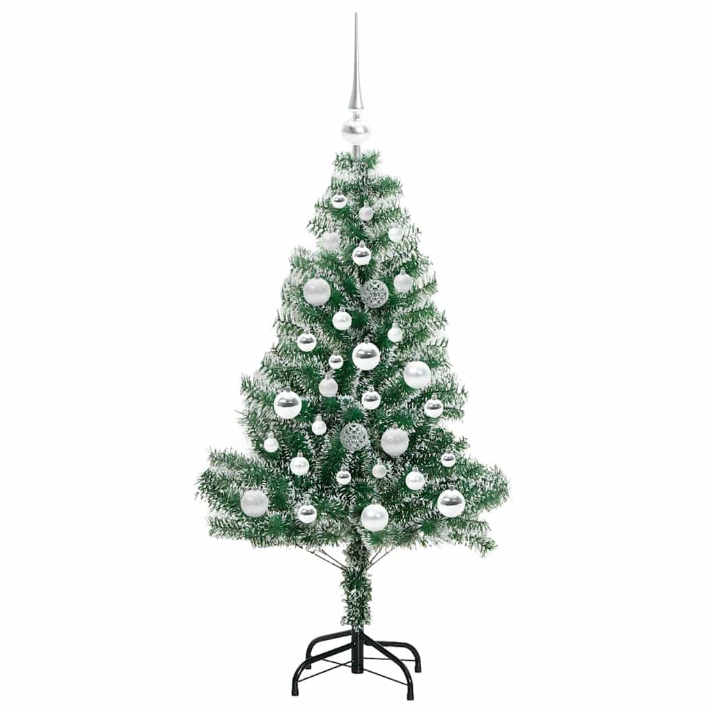 Albero di Natale Artificiale Imbiancato con Luci LED 120 cm | homemem39