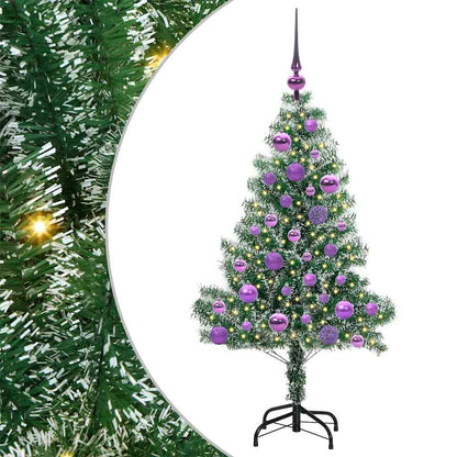 Albero di Natale Artificiale Imbiancato con Luci LED 120 cm | homemem39
