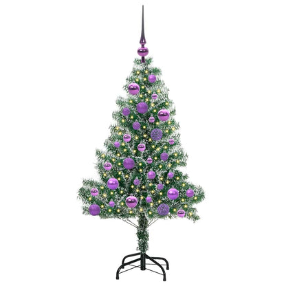 Albero di Natale Artificiale Imbiancato con Luci LED 120 cm | homemem39