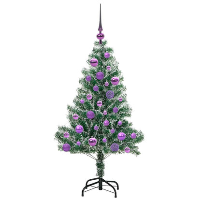 Albero di Natale Artificiale Imbiancato con Luci LED 120 cm | homemem39
