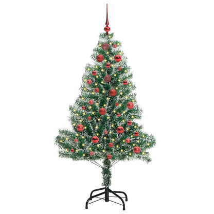 Albero di Natale Artificiale Imbiancato con Luci LED 150 cm | homemem39