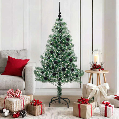 Albero di Natale Artificiale Imbiancato con Luci LED 150 cm | homemem39