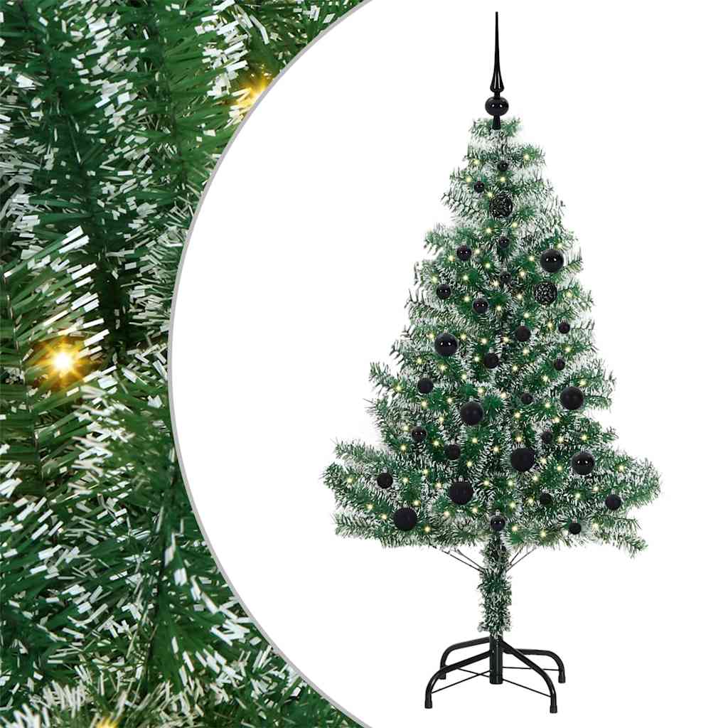 Albero di Natale Artificiale Imbiancato con Luci LED 150 cm | homemem39
