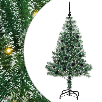 Albero di Natale Artificiale Imbiancato con Luci LED 150 cm | homemem39