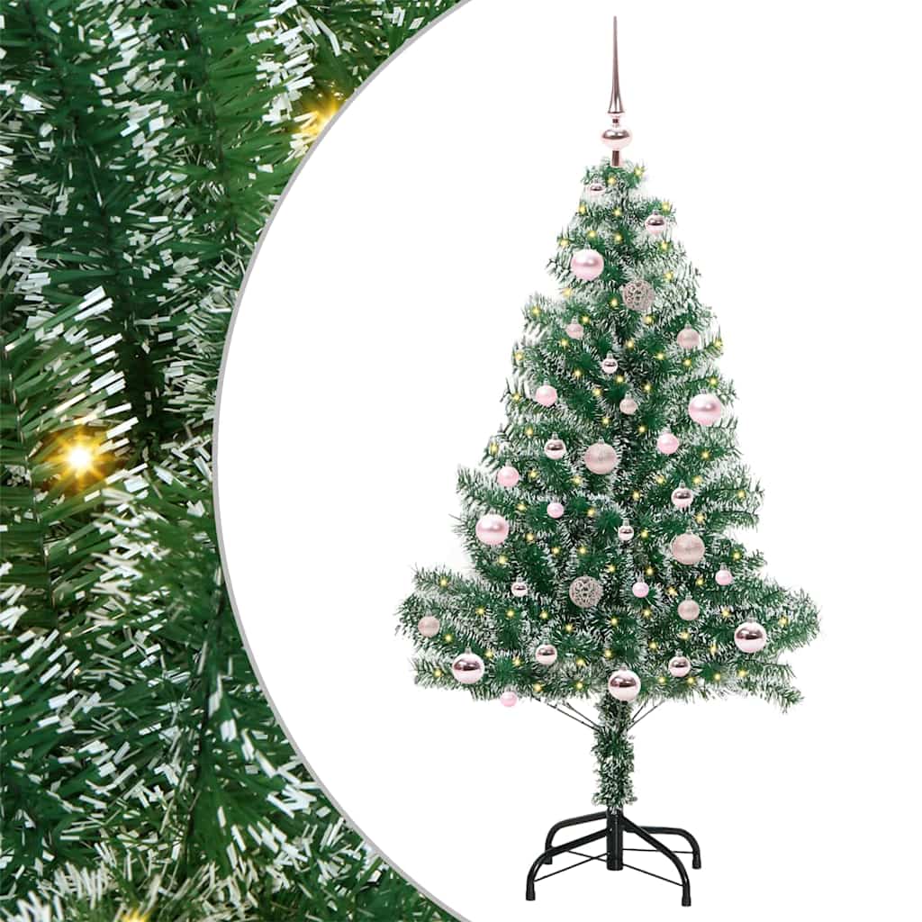 Albero di Natale Artificiale Imbiancato con Luci LED 150 cm | homemem39