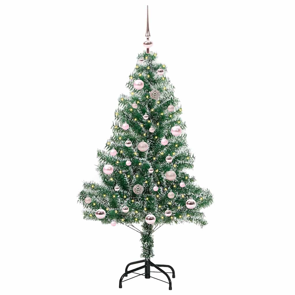 Albero di Natale Artificiale Imbiancato con Luci LED 150 cm | homemem39