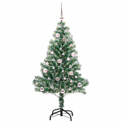 Albero di Natale Artificiale Imbiancato con Luci LED 150 cm | homemem39