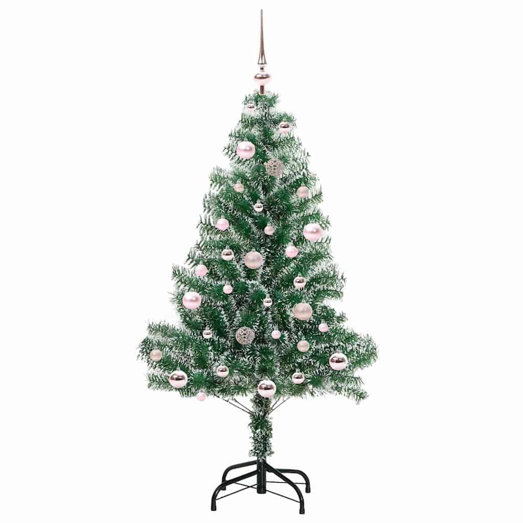 Albero di Natale Artificiale Imbiancato con Luci LED 150 cm | homemem39