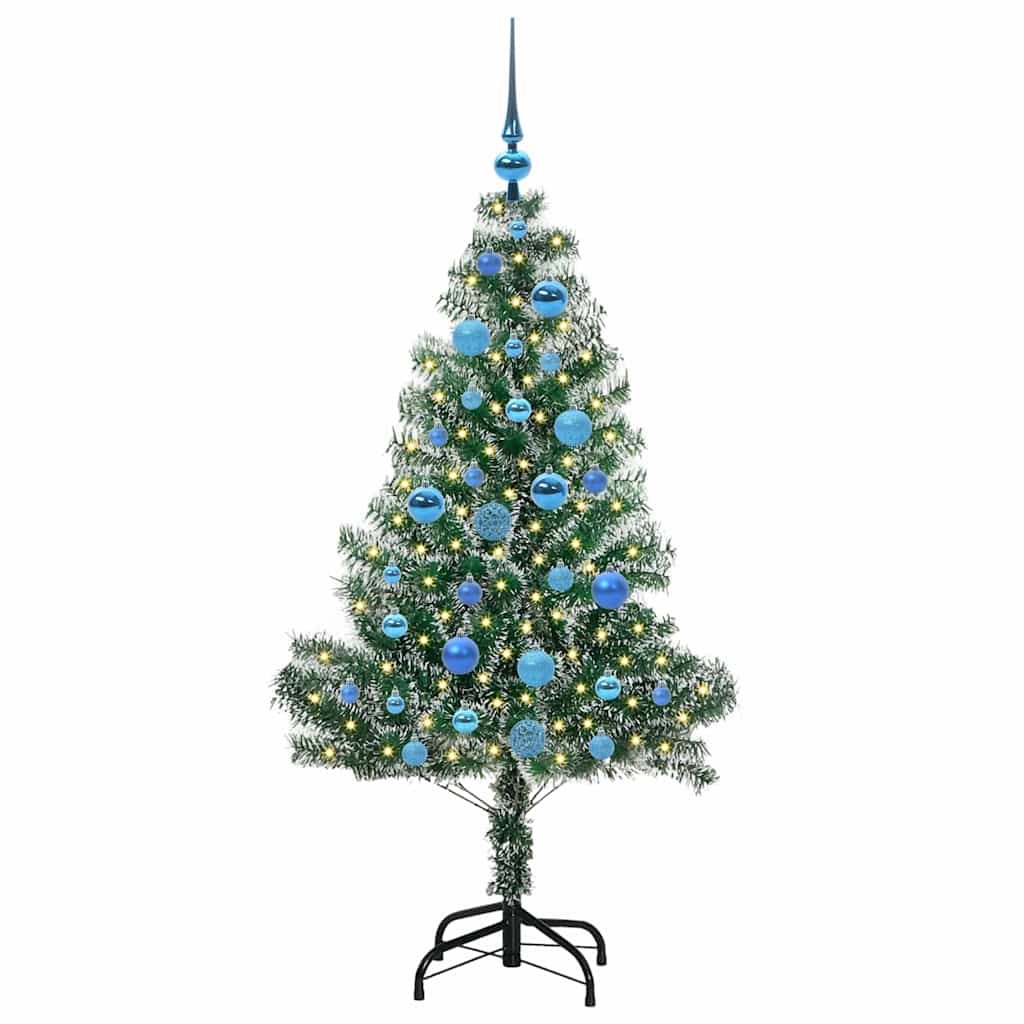 Albero di Natale Artificiale Imbiancato con Luci LED 150 cm | homemem39