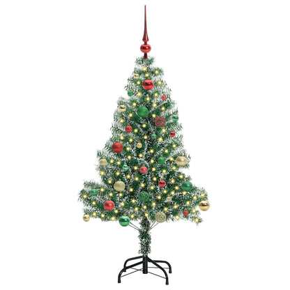 Albero di Natale Artificiale Imbiancato con Luci LED 150 cm | homemem39