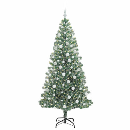 Albero di Natale Artificiale Imbiancato con Luci LED 180 cm