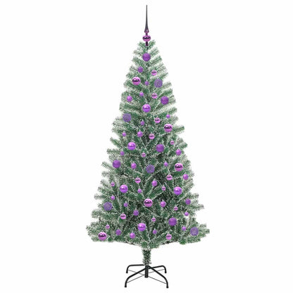 Albero di Natale Artificiale Imbiancato con Luci LED 180 cm