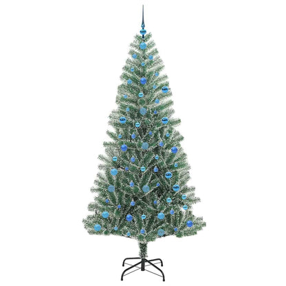 Albero di Natale Artificiale Imbiancato con Luci LED 210 cm