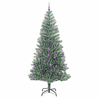 Albero di Natale Artificiale Imbiancato con Luci LED 240 cm