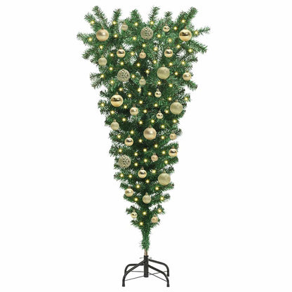 Albero di Natale artificiale preilluminato capovolto con set di palline | homemem39