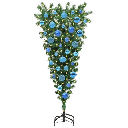 Albero di Natale artificiale preilluminato capovolto con set di palline | homemem39