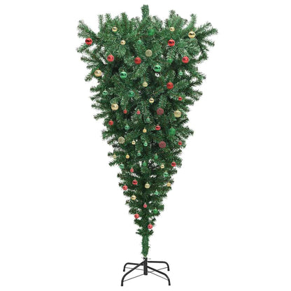 Albero di Natale artificiale pre-illuminato capovolto con set di palle