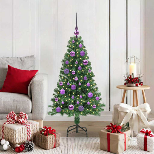 Albero di Natale artificiale con 150 LED Verde 120 cm