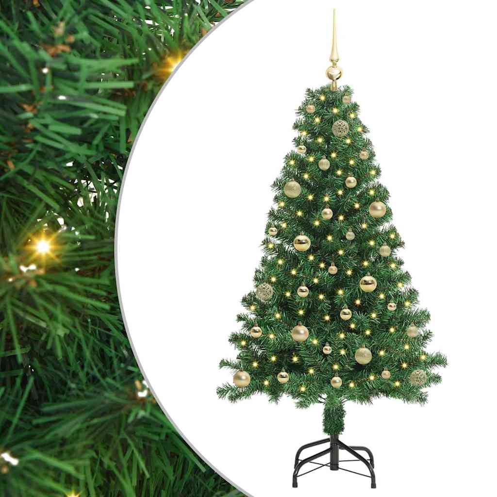 Albero di Natale artificiale con 150 LED Verde 150 cm