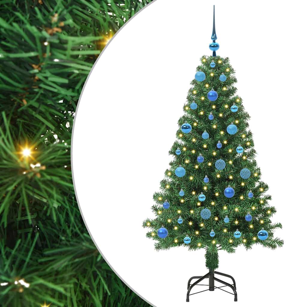 Albero di Natale artificiale con 150 LED Verde 150 cm