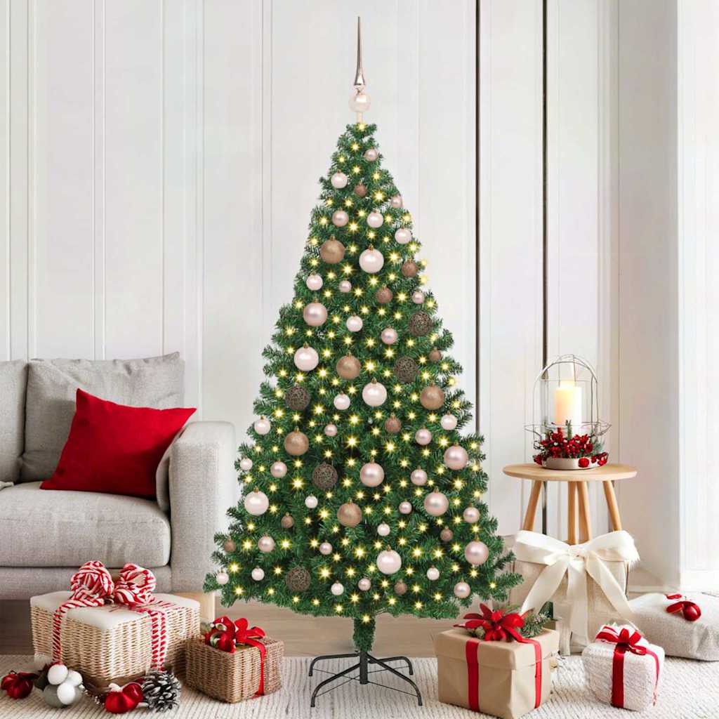 Albero di Natale artificiale con 300 LED Verde 180 cm