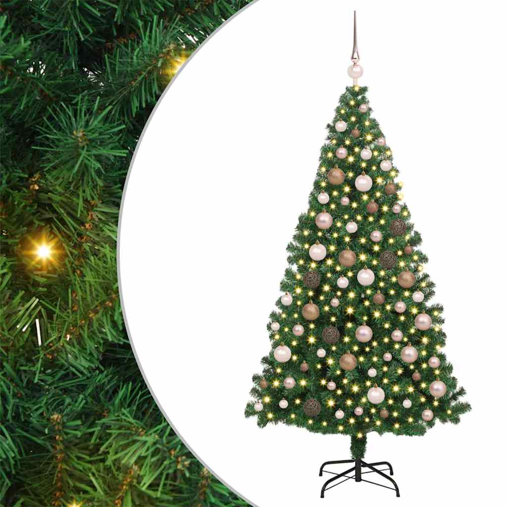 Albero di Natale artificiale con 300 LED Verde 180 cm