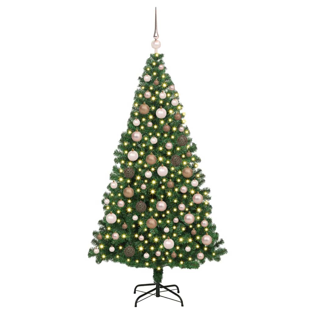 Albero di Natale artificiale con 300 LED Verde 180 cm