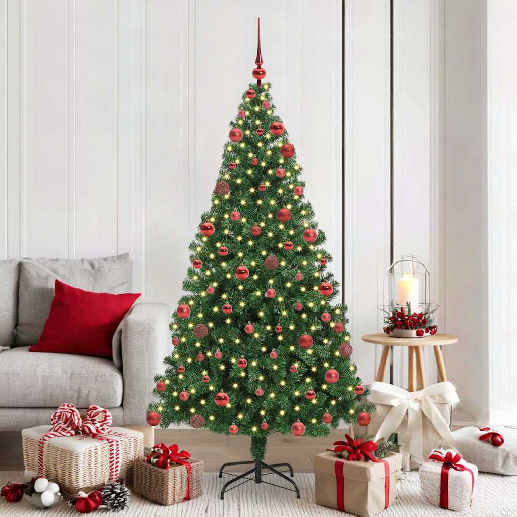 Albero di Natale artificiale con 300 LED Verde 180 cm