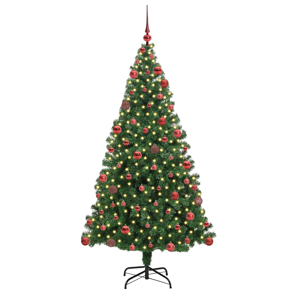 Albero di Natale artificiale con 300 LED Verde 180 cm