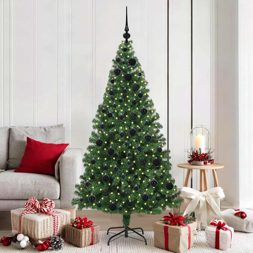 Albero di Natale artificiale con 300 LED Verde 180 cm