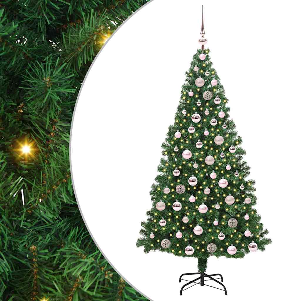 Albero di Natale artificiale con 300 LED Verde 180 cm