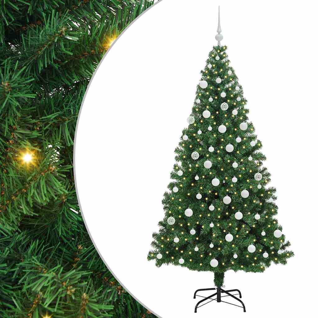 Albero di Natale artificiale con 300 LED Verde 180 cm