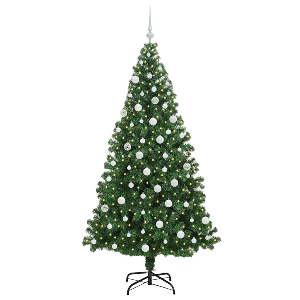 Albero di Natale artificiale con 300 LED Verde 180 cm