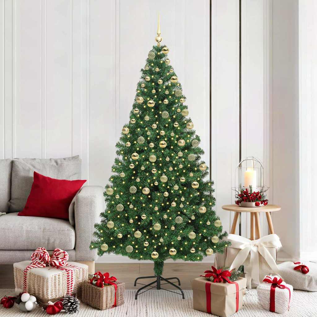 Albero di Natale artificiale con 300 LED Verde 180 cm