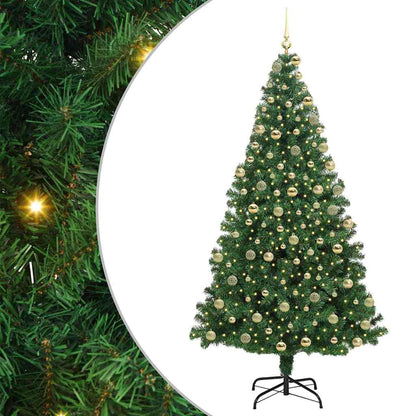 Albero di Natale artificiale con 300 LED Verde 180 cm