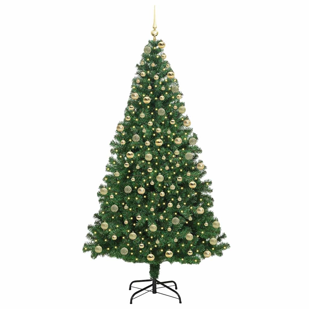 Albero di Natale artificiale con 300 LED Verde 180 cm