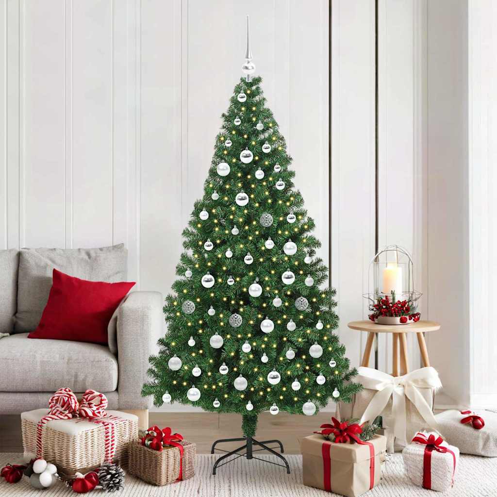 Albero di Natale artificiale con 300 LED Verde 180 cm